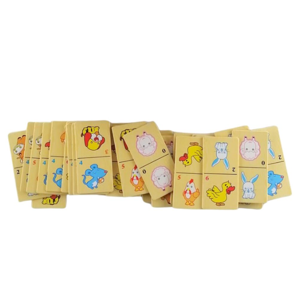 Juego Did&aacute;ctico De Domin&oacute; Peque&ntilde;o De Madera De 28 Piezas image number 2.0