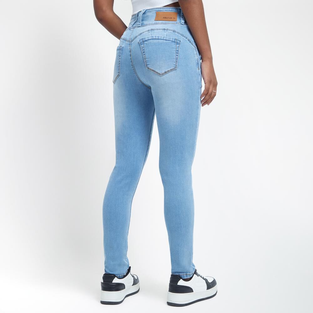 Jeans Con Almohadillas Traseras Tiro Alto Push Up Mujer Rolly Go image number 3.0