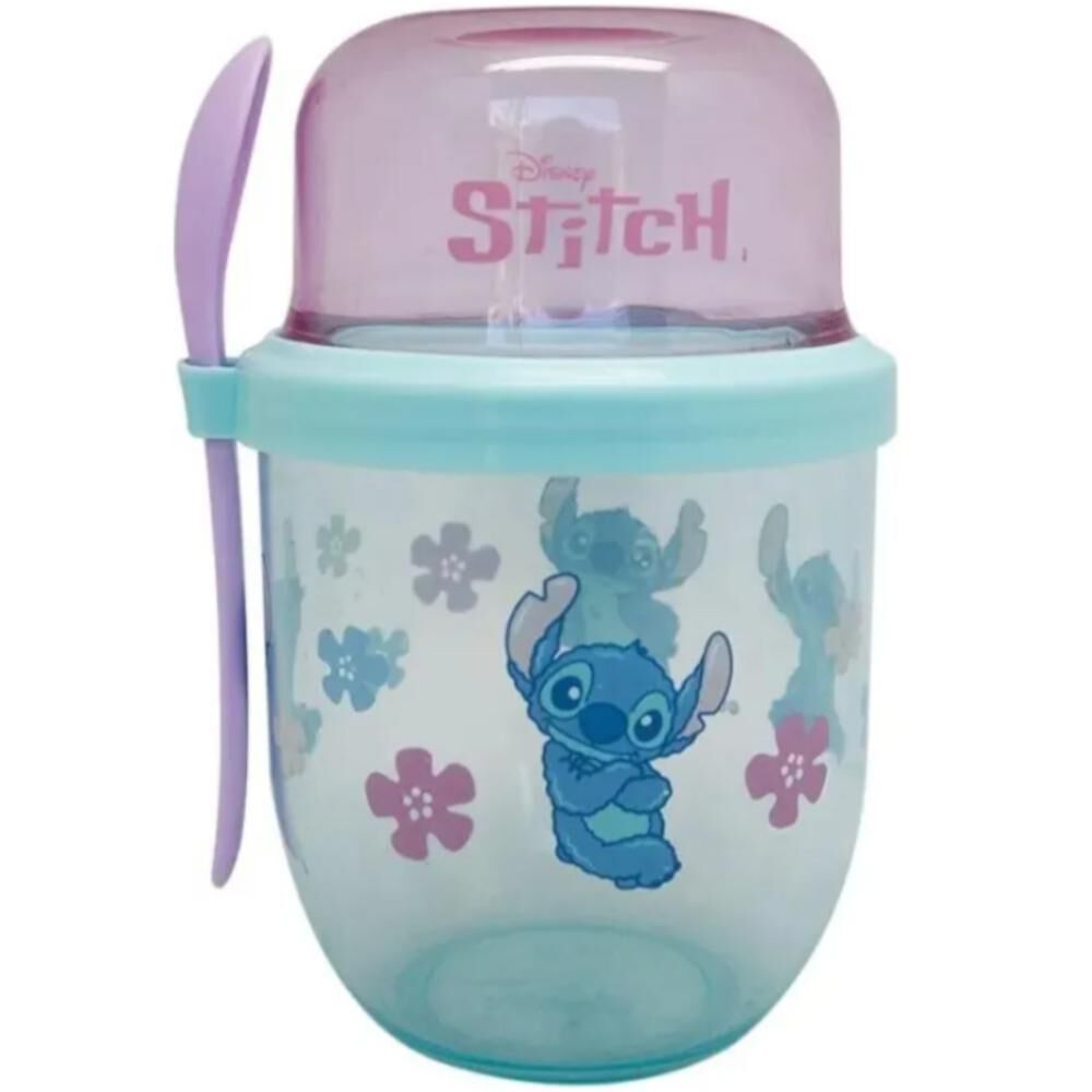 Vaso Yogurt Infantil Disney Stitch 450ml Con Cuchara image number 4.0