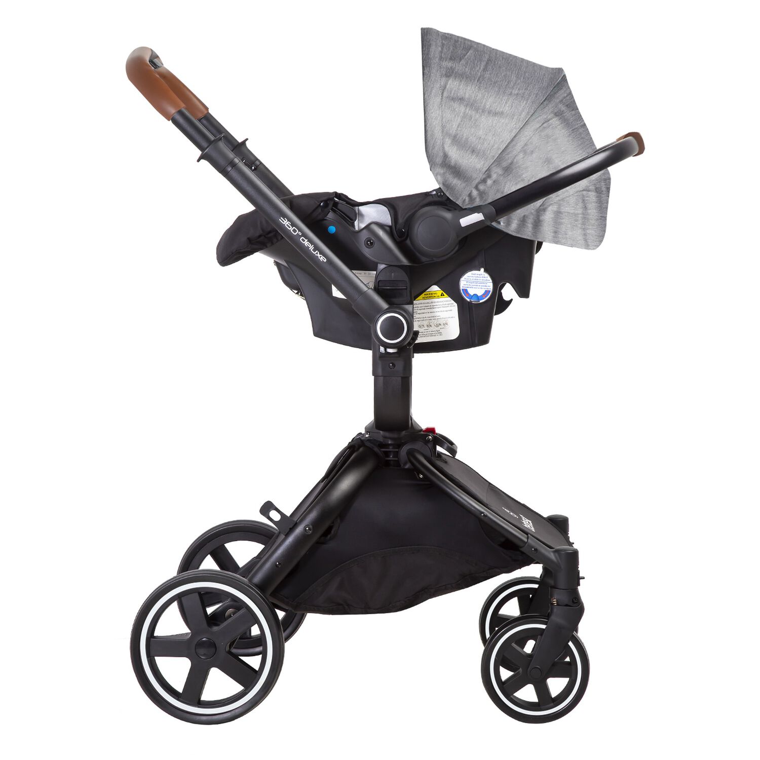 Coche Cuna Travel System Deluxe 360&deg; Sx Gris image number 3.0