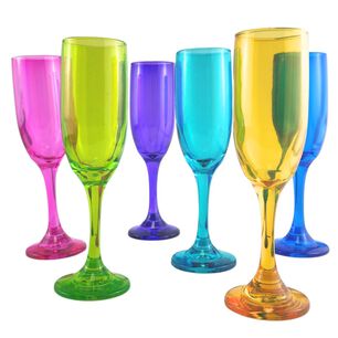 Set 6 Copas Champagne Rioja Full Color 183cc Para Celebracion