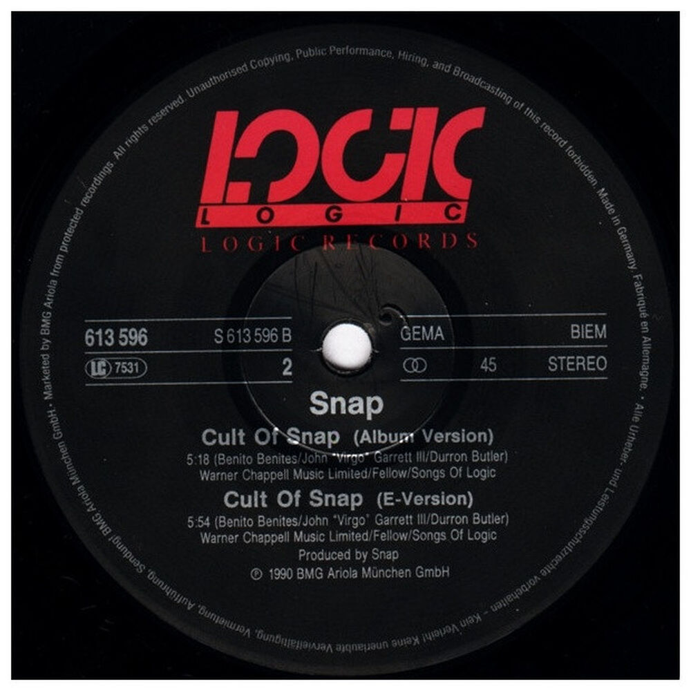 Snap - Cult Of Snap | 12" Maxi Single Vinilo Usado image number 3.0
