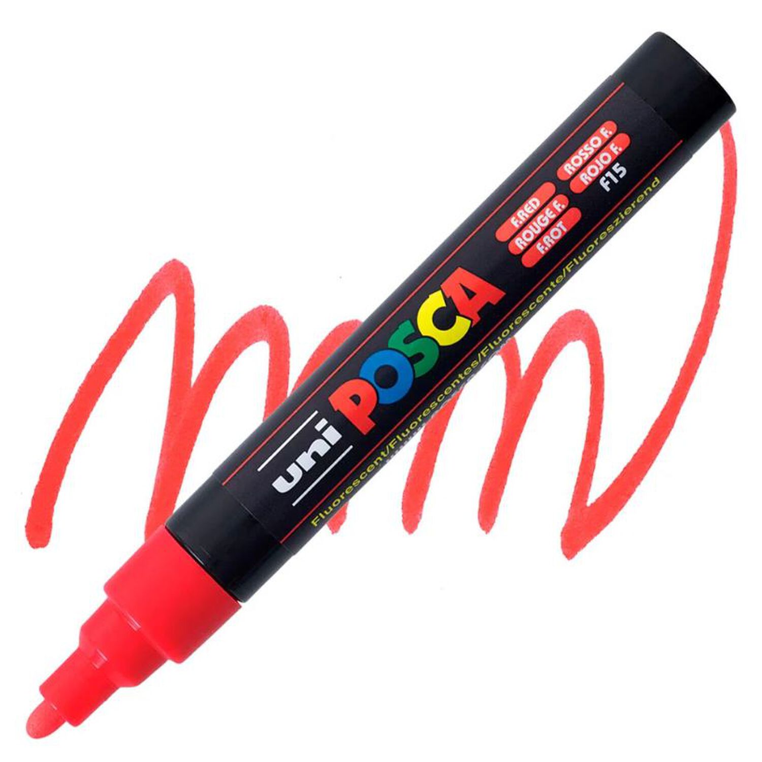 Marcador Acr&iacute;lico Rojo Fluor 5m Posca image number 0.0