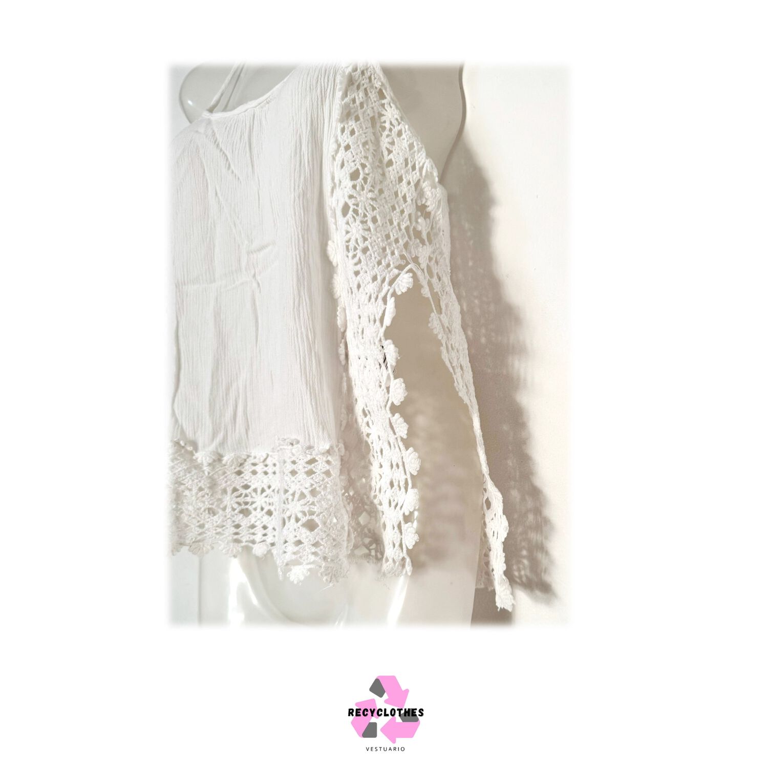 Polera Blanca Aussie Talla S image number 4.0