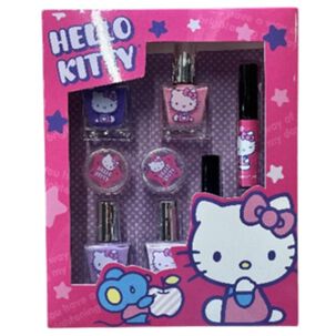 Set Maquillaje Hello Kitty Esmaltes Y Gloss