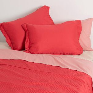 Set Cubrecama + Sabana 2 Plazas Coral