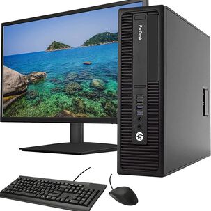 Kit Monitor + Pc Desktop Hp Prodesk 600 G2 Sff (i5-6ta 8gb 500gb) + Teclado & Mouse Reacondicionado Grado A
