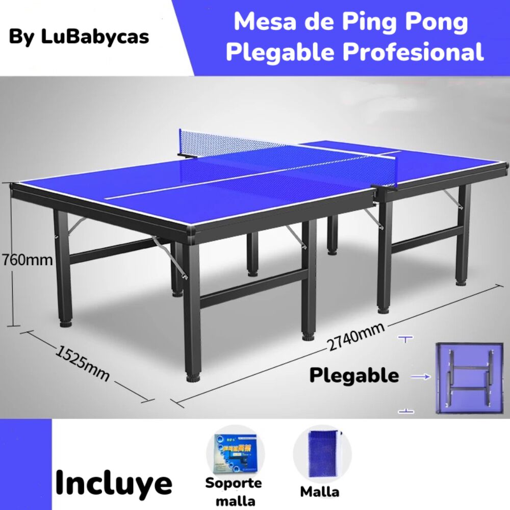 Mesa De Ping Pong Profesional Plegable 274cm By Lubabycas image number 5.0