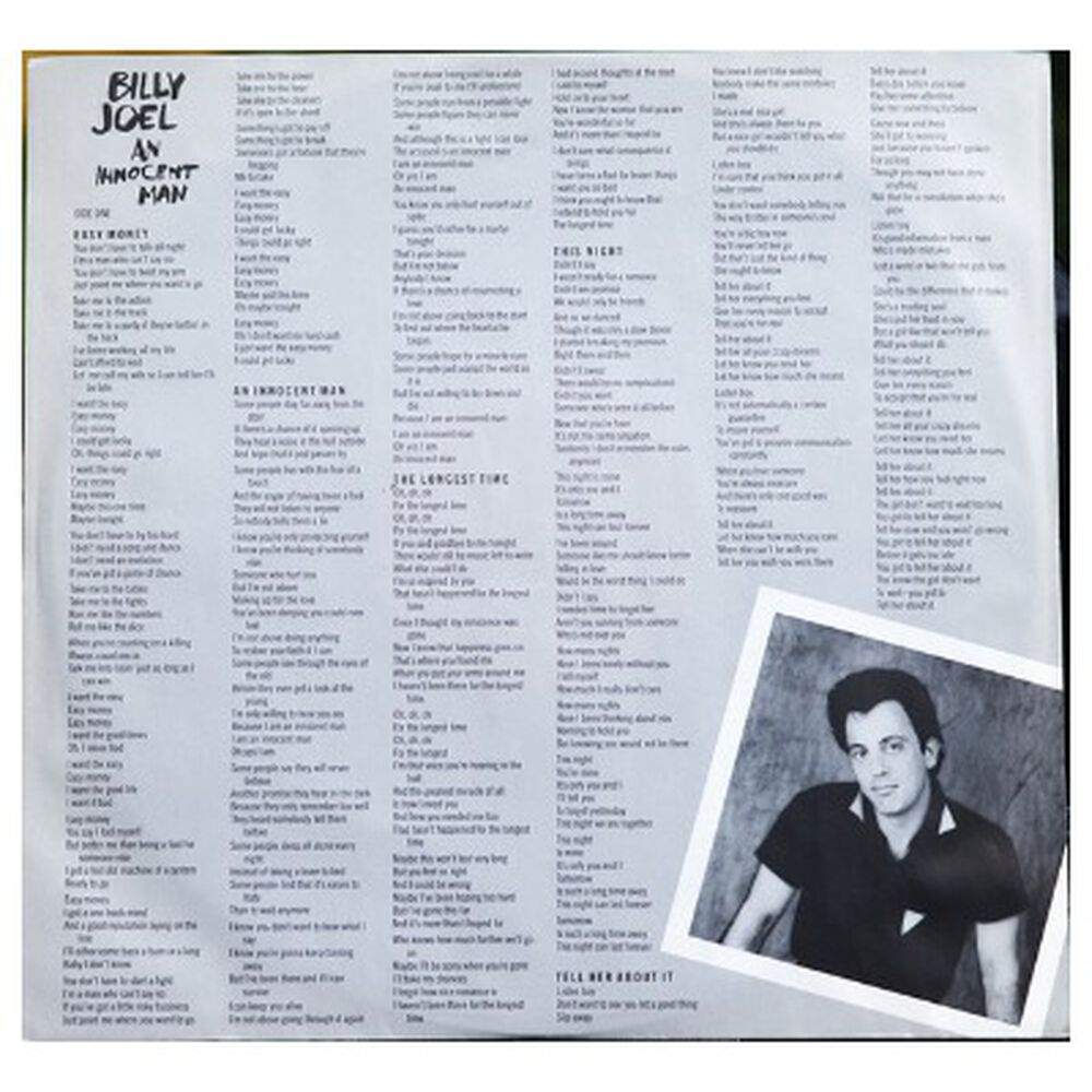 Billy Joel - An Innocent Man | Vinilo Usado image number 2.0