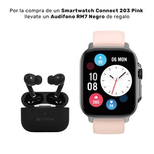 Pack Smartwatch Connect S03 Pink + Audífono Rm7 Black Lhotse