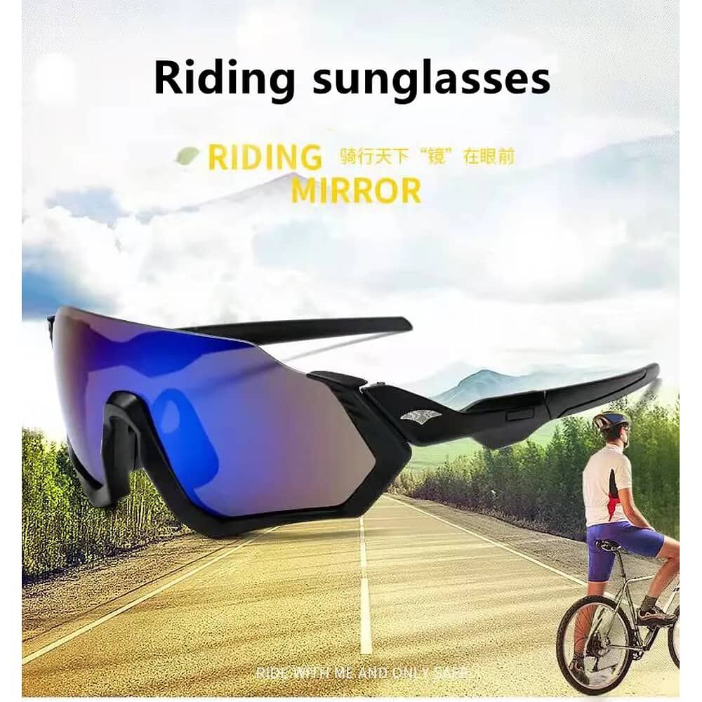 Casco Bicicleta Mtb Liviano Azul + Lentes image number 5.0