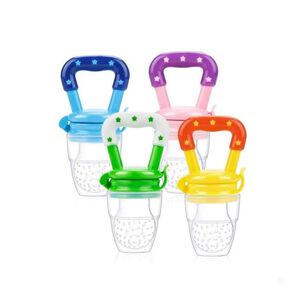 Chupon Para Fruta Alimentador Bebe Silicona Pack 4