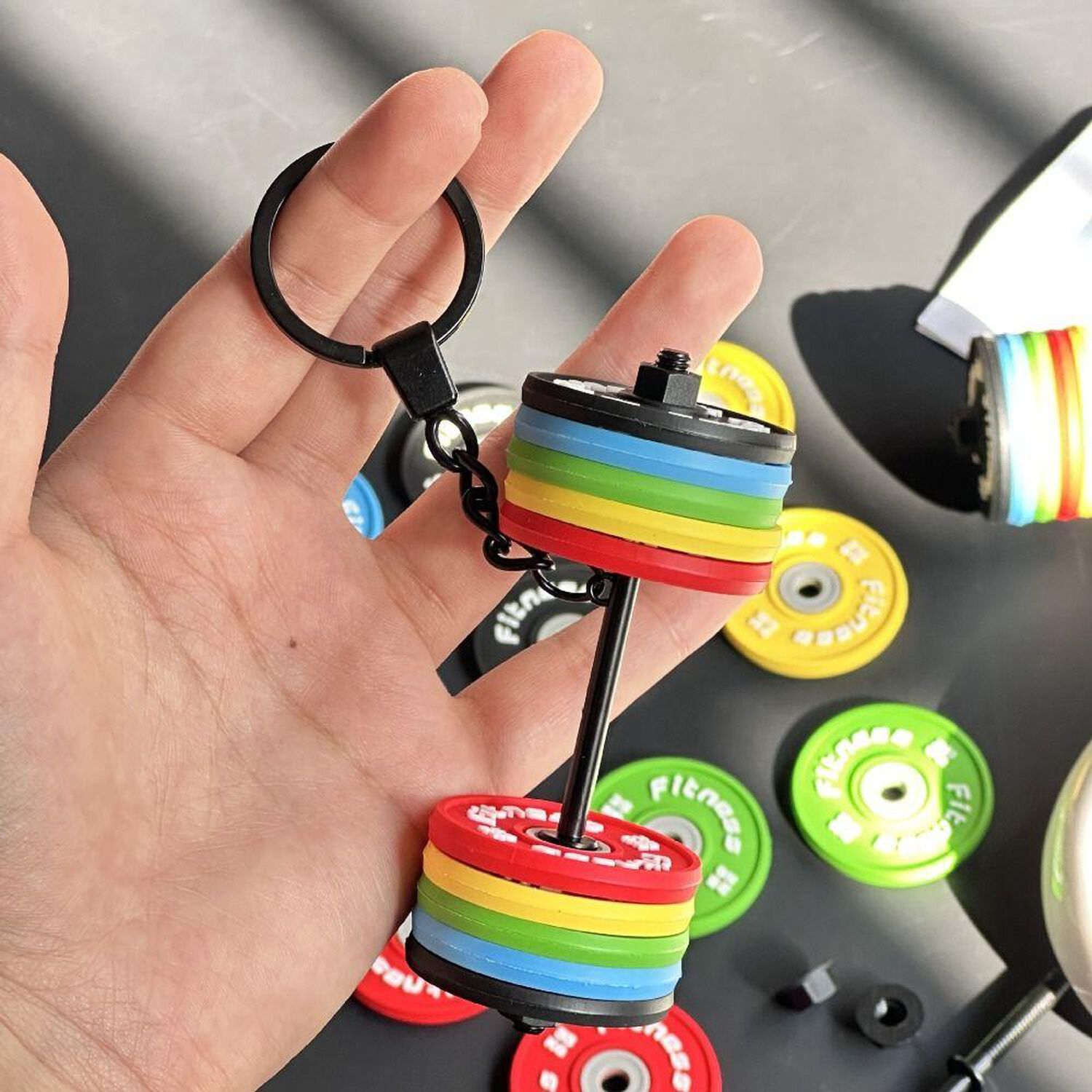 Llavero 3d Barra Con Pesas Discos Desmontable Crossfit Gym image number 3.0
