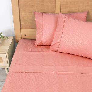 Sabana Plumetti Embossed 2 Plazas Terracota