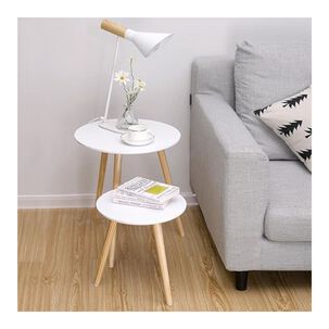 Juego 2 Mesas Redondas Mesas Auxiliares