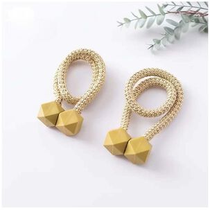 Pack De 02 Sujetadores - Abrazaderas Magneticas Para Cortinas Dorado