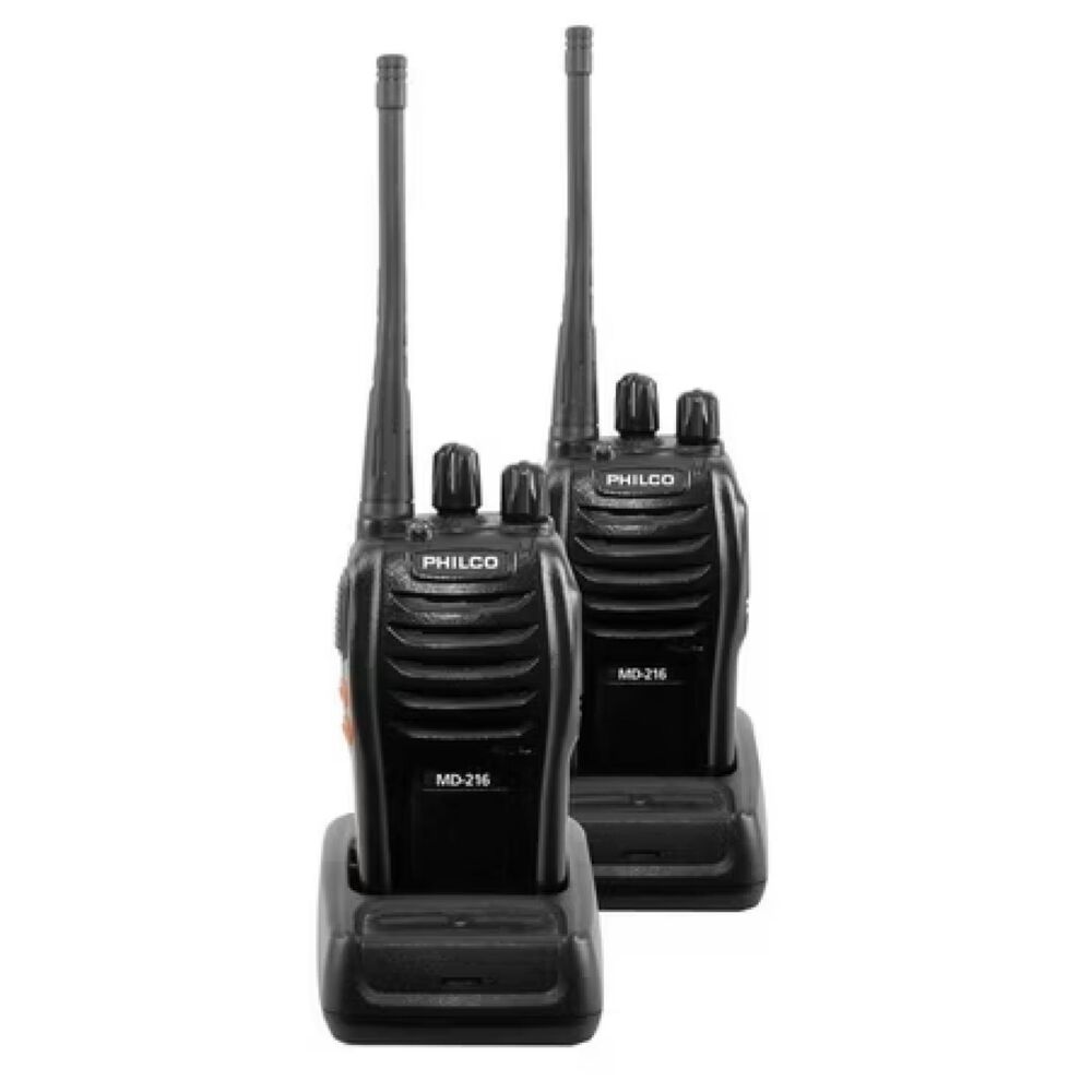 Kit 2 Radios Transmisores Walkie Talkie 16kms Negro image number 1.0