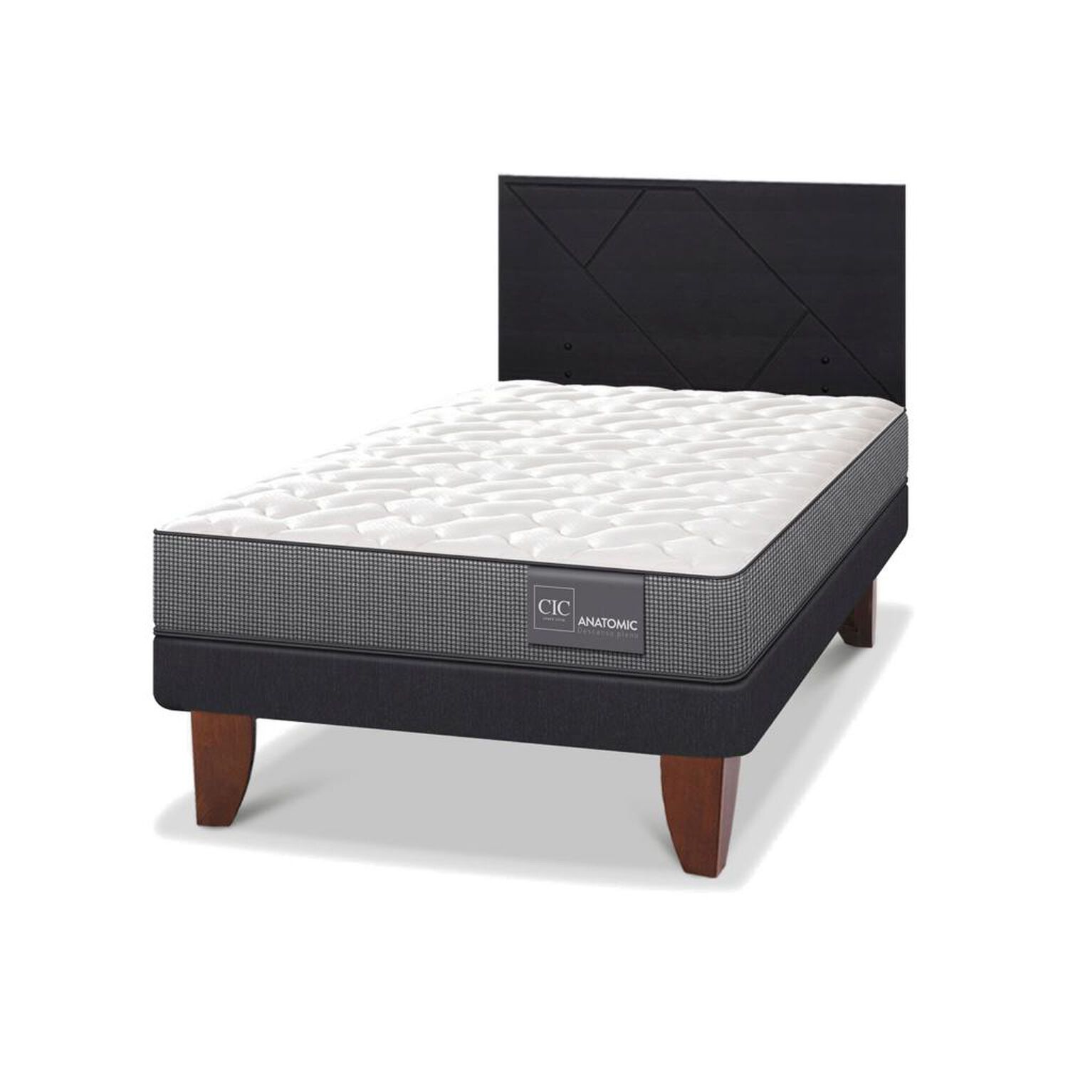Cama Europea Cic Anatomic / 1.5 Plazas / Base Normal + Respaldo image number 4.0