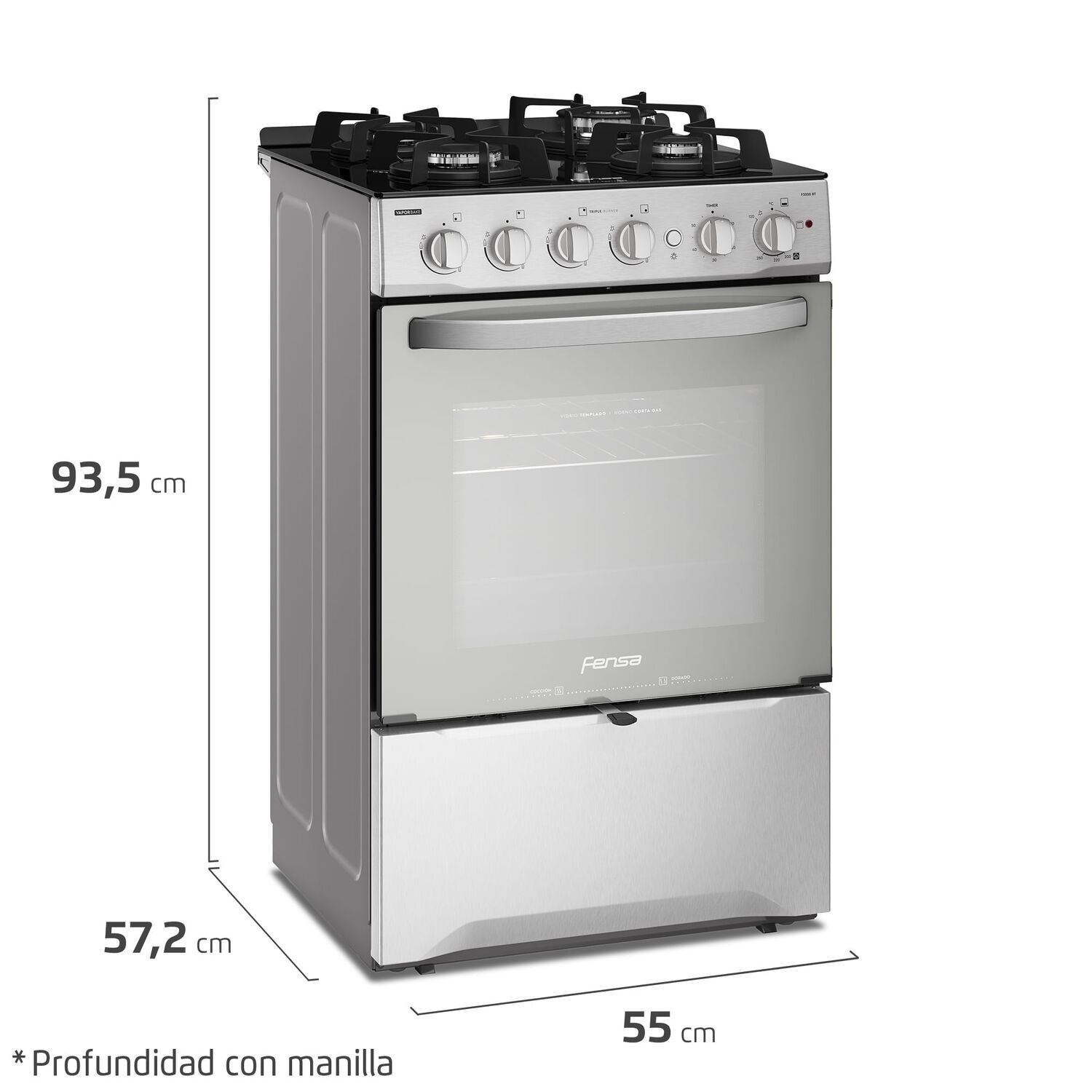 Cocina Fensa 4 Platos Experience Con Vaporbake F 3000 Rt image number 2.0