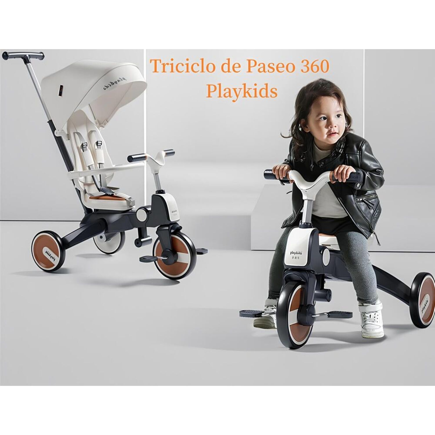 Triciclo De Paseo 360&deg; Y Balance 6 En 1 Plegable Blanco image number 4.0