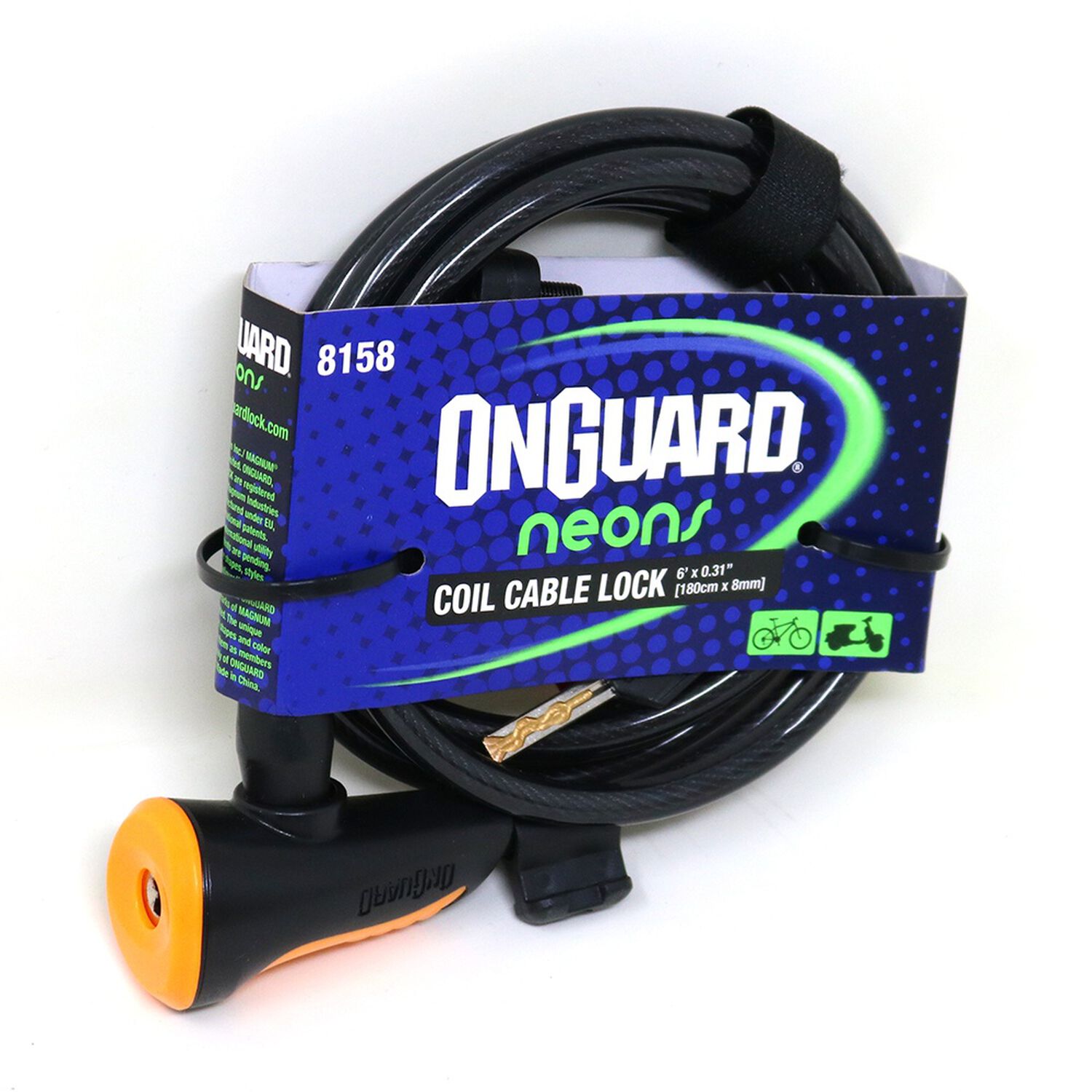 Candado Onguard Llave Espiral Ns Coil 180cmx8mm image number 1.0