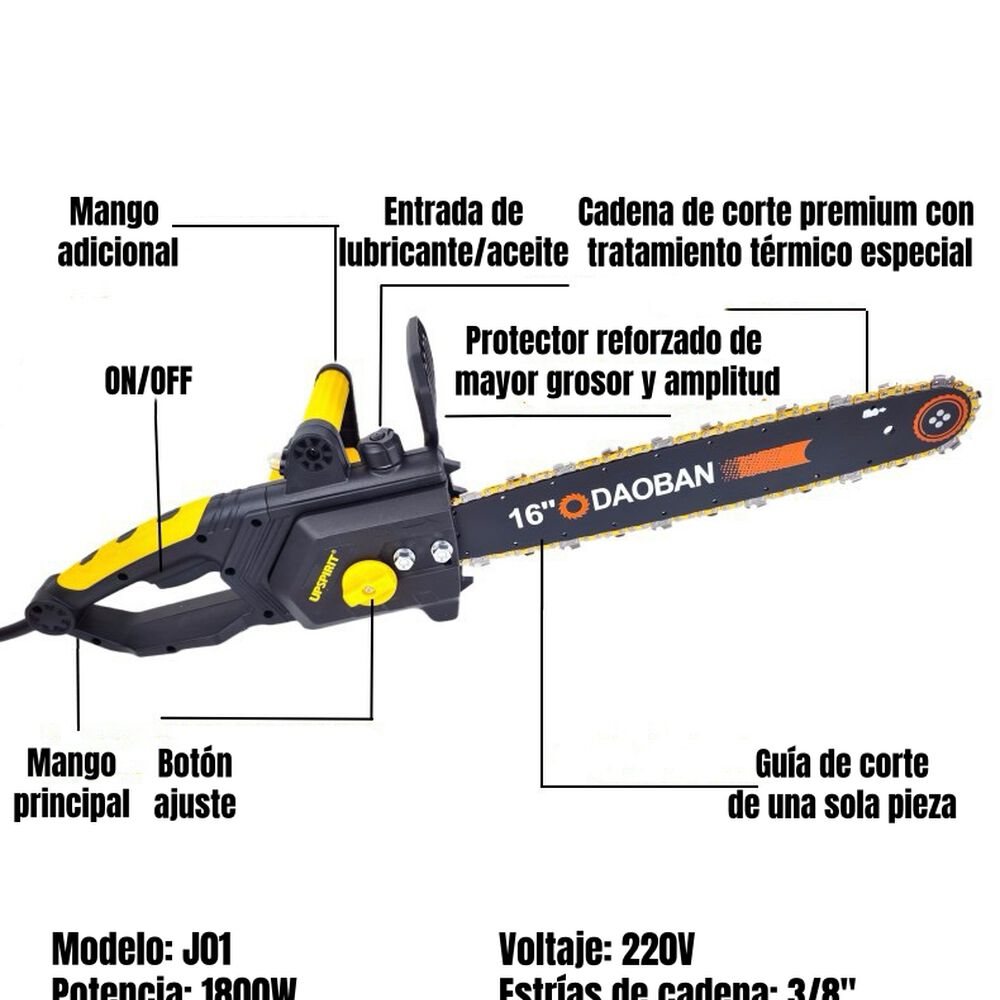 Motosierra Eléctrica 16" 1800w 800rpm J01 image number 5.0