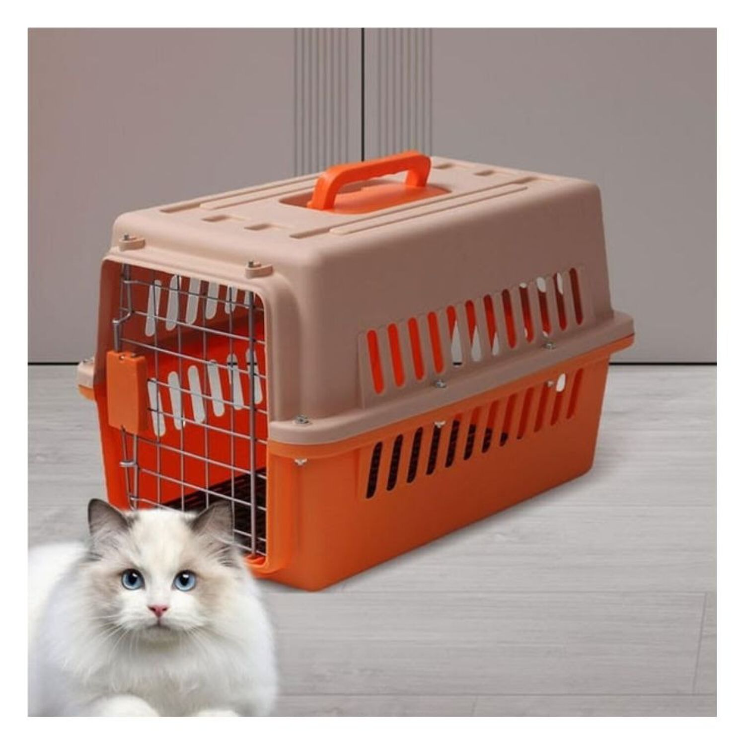 Caja Transportador Perro Canil Jaula Transporte Mascota Gato 48cm image number 1.0