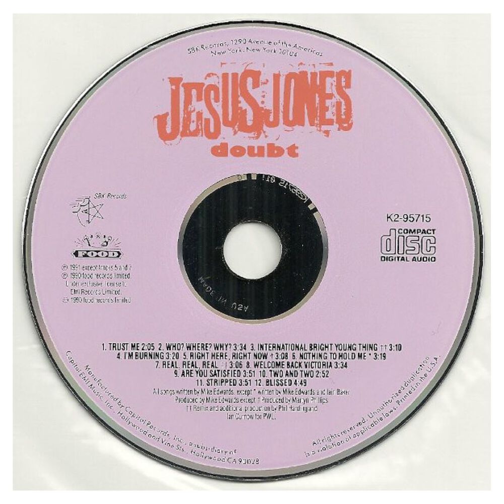 Jesus Jones - Doubt | Cd Usado image number 2.0