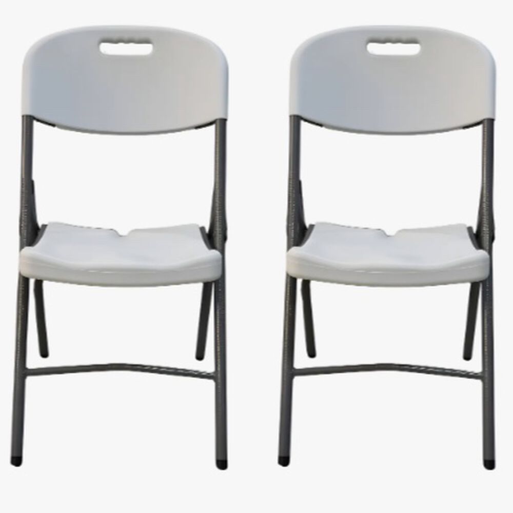 2 Silla Plegable Shorbull Plastico Blanca Resistente Evento Color Blanco Silla Plegable Blanca image number 0.0