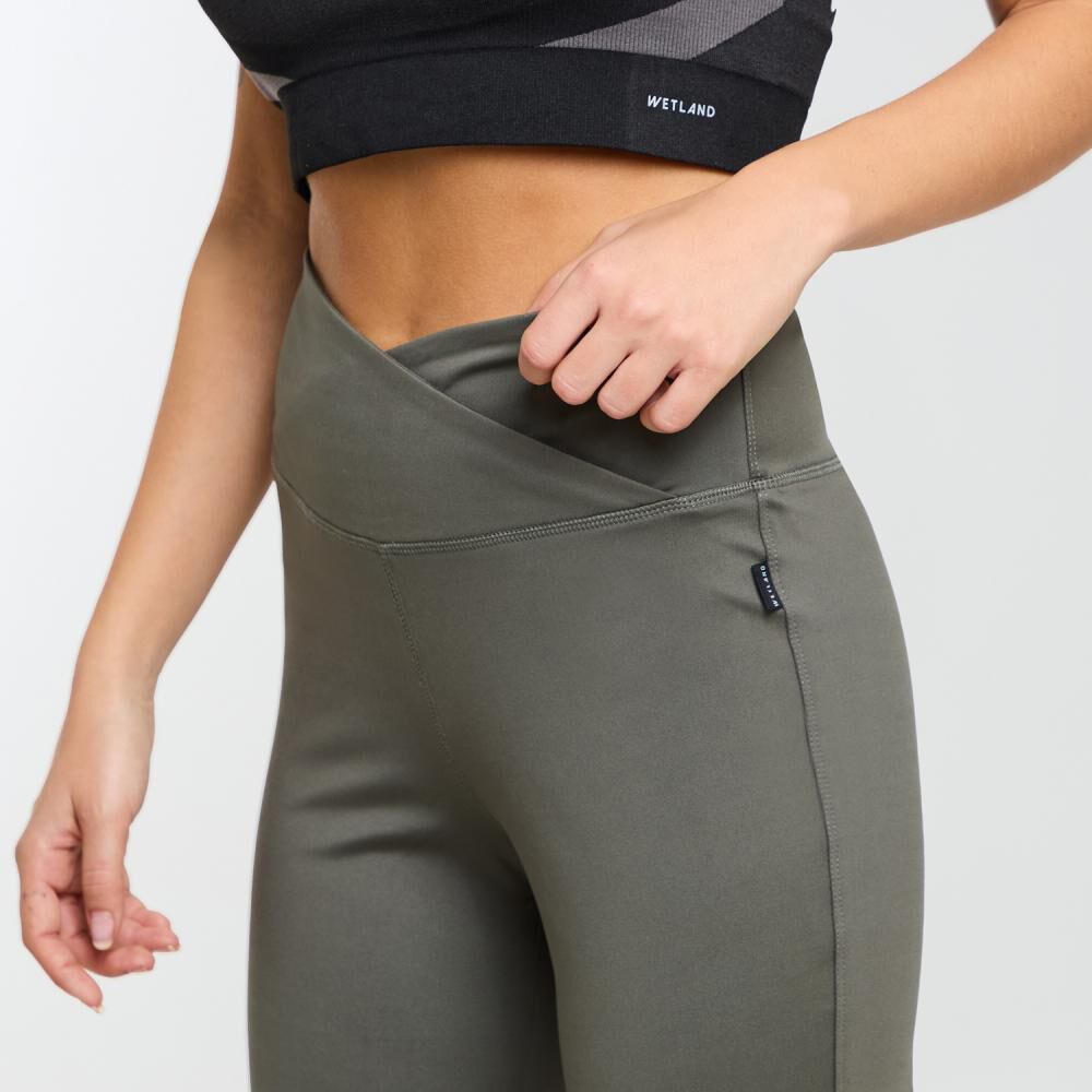 Calza Deportiva Tiro Alto Wide Leg Mujer Wetland image number 4.0
