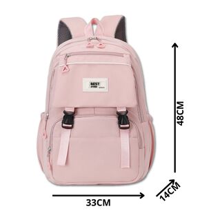 Mochila Bolso Escolar Juvenil Impermeable Dise&ntilde;o Unicolor