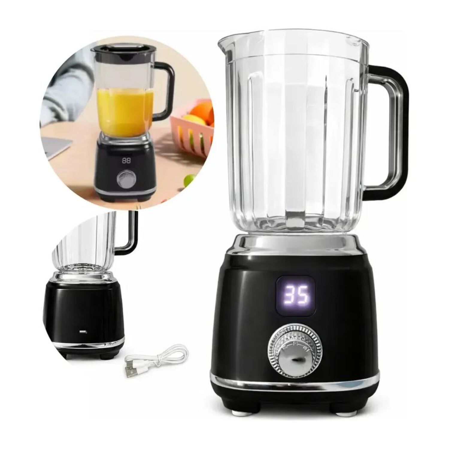 Licuadora Port&aacute;til Recargable 600ml Inal&aacute;mbrica Para Batido image number 4.0