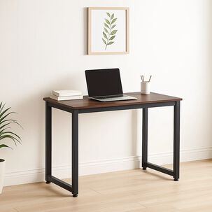 Escritorio Industrial Home Office - Madera Oscura Walnut