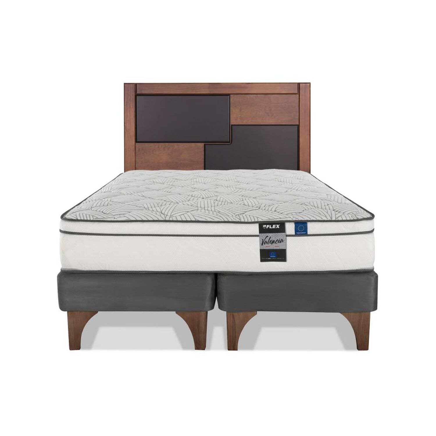 Cama Europea Flex Valencia / King / Base Dividida + Respaldo image number 0.0