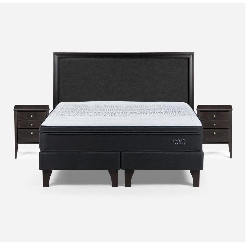 Cama Europea Rosen Tempo / 2 Plazas / Base Dividida + Set De Maderas Nolita Grafito image number 0.0