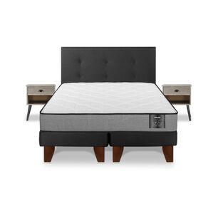 Cama Europea Flex Star / 2 Plazas / Base Dividida + Set De Maderas