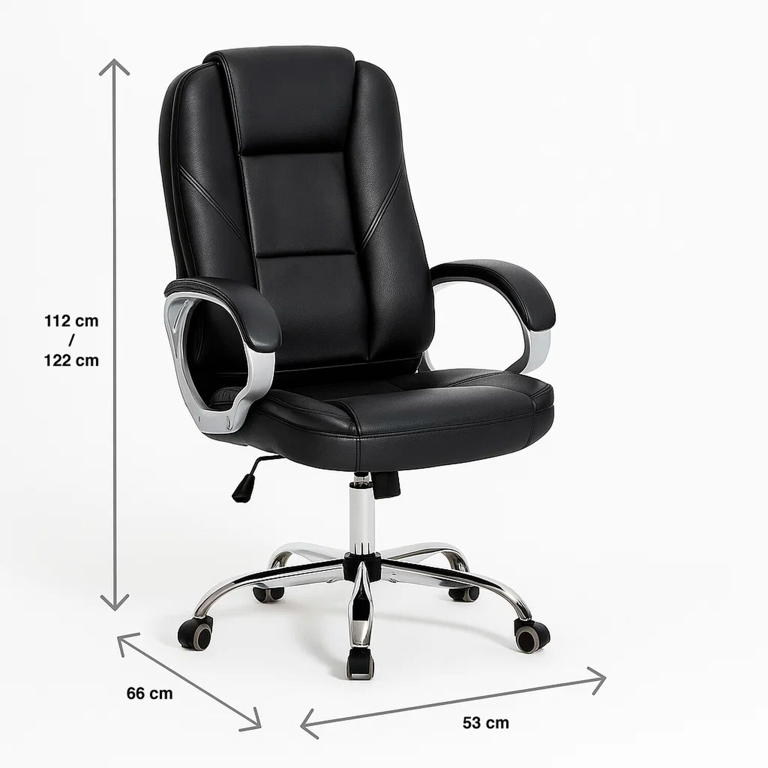 Silla De Oficina Ejecutiva Magnus Cuero Sint&eacute;tico - Negro image number 3.0
