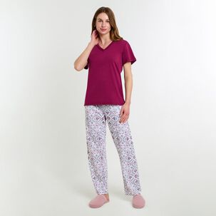Pijama Capri Manga Corta Mujer Lesage