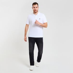 Polera Lisa Regular Manga Corta Cuello Piqué Hombre Peroe