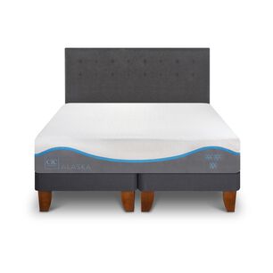 Cama Europea Cic Alaska / King / Base Dividida + Respaldo