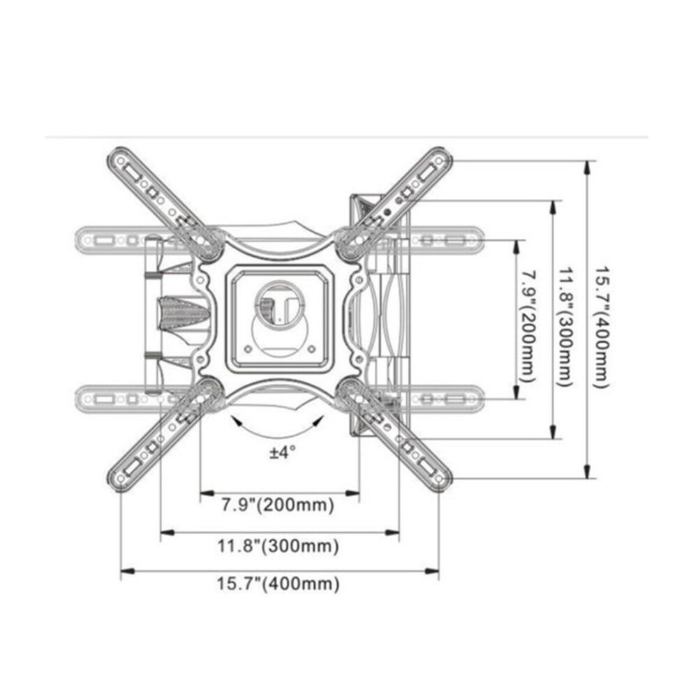 Base Soporte Tv Pared 3 Brazos Ajustable 32 A 55 Pulgadas image number 4.0
