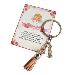 Encintados Recuerdos Bautizo 12 Llaveros + Tarjetas Bautismo