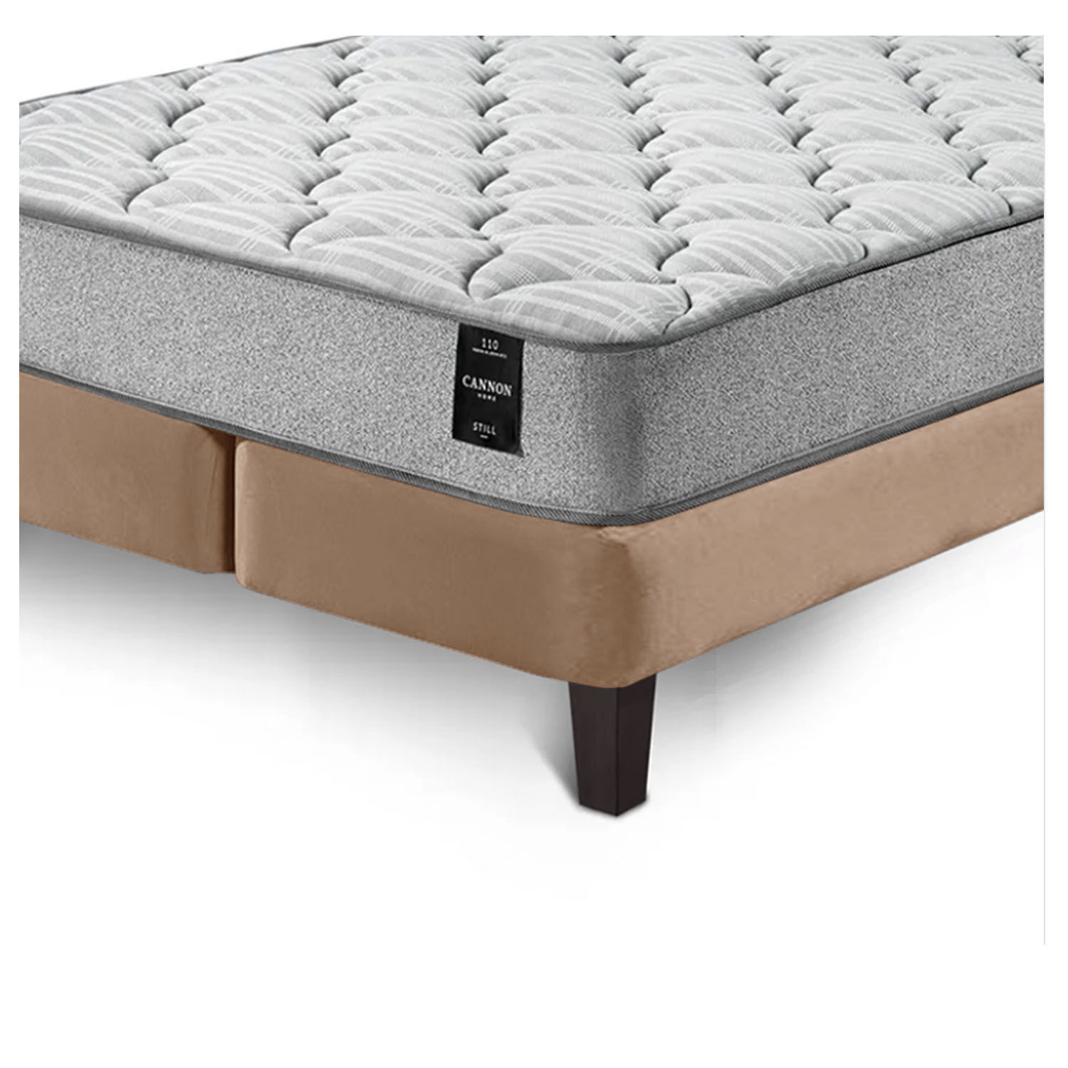Combo Cama Cannon 2 Plazas Textil + Respaldo Tela Beige image number 7.0