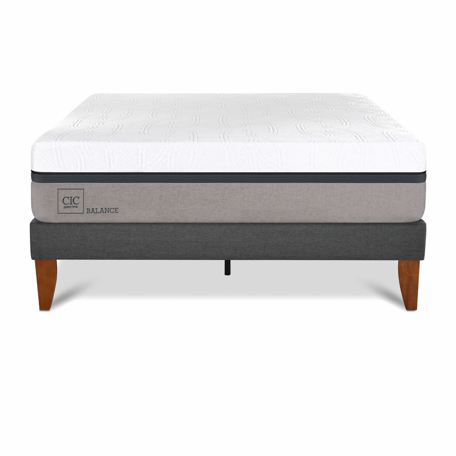 Cama Europea Cic Curve Balance / 2 Plazas / Base Normal image number 0.0