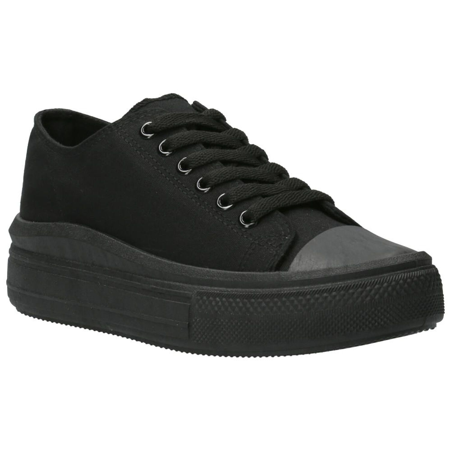 Zapatilla Urbana Mujer Azaleia Lona Negro image number 0.0