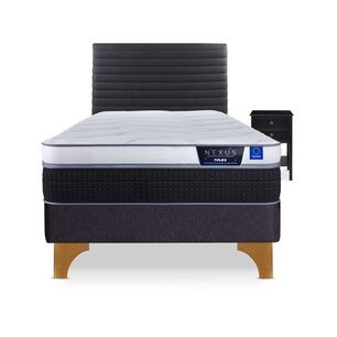 Cama Europea Flex Nexus / 1.5 Plazas / Base Normal + Set De Maderas