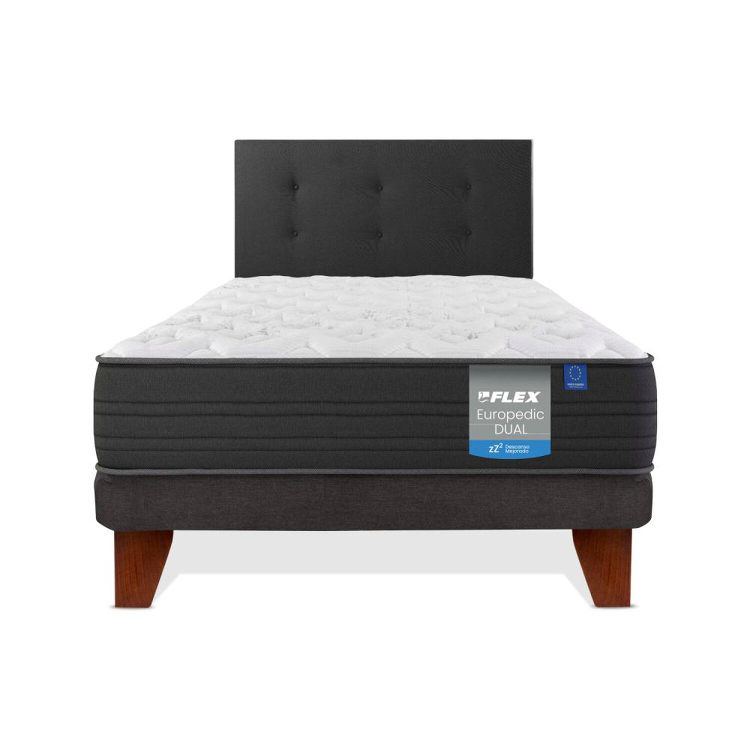 Cama Europea Flex Europedic Dual / 1 Plaza / Base Normal + Respaldo image number 0.0