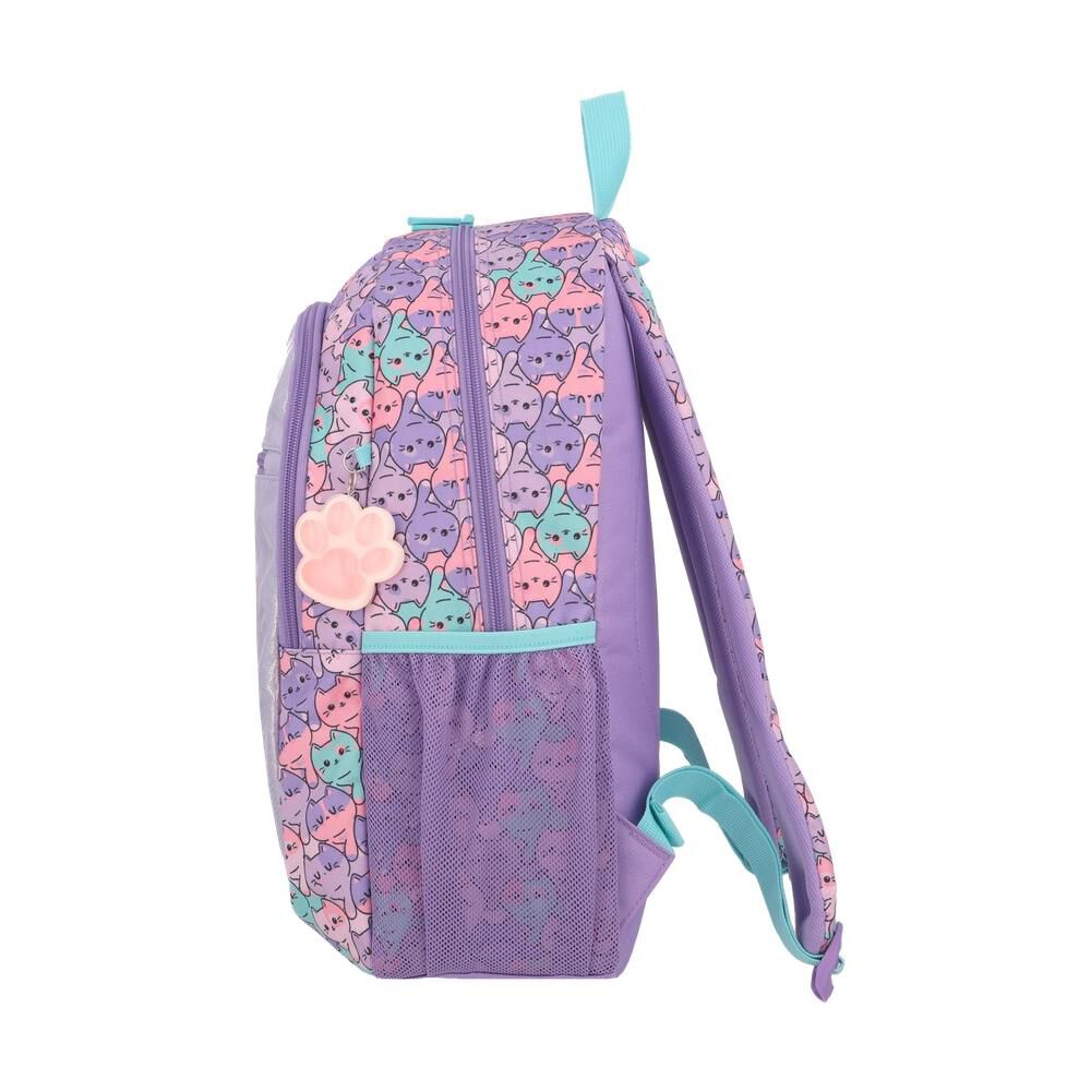 Mochila Xtrem Logan 6xt Gatos Lila image number 4.0