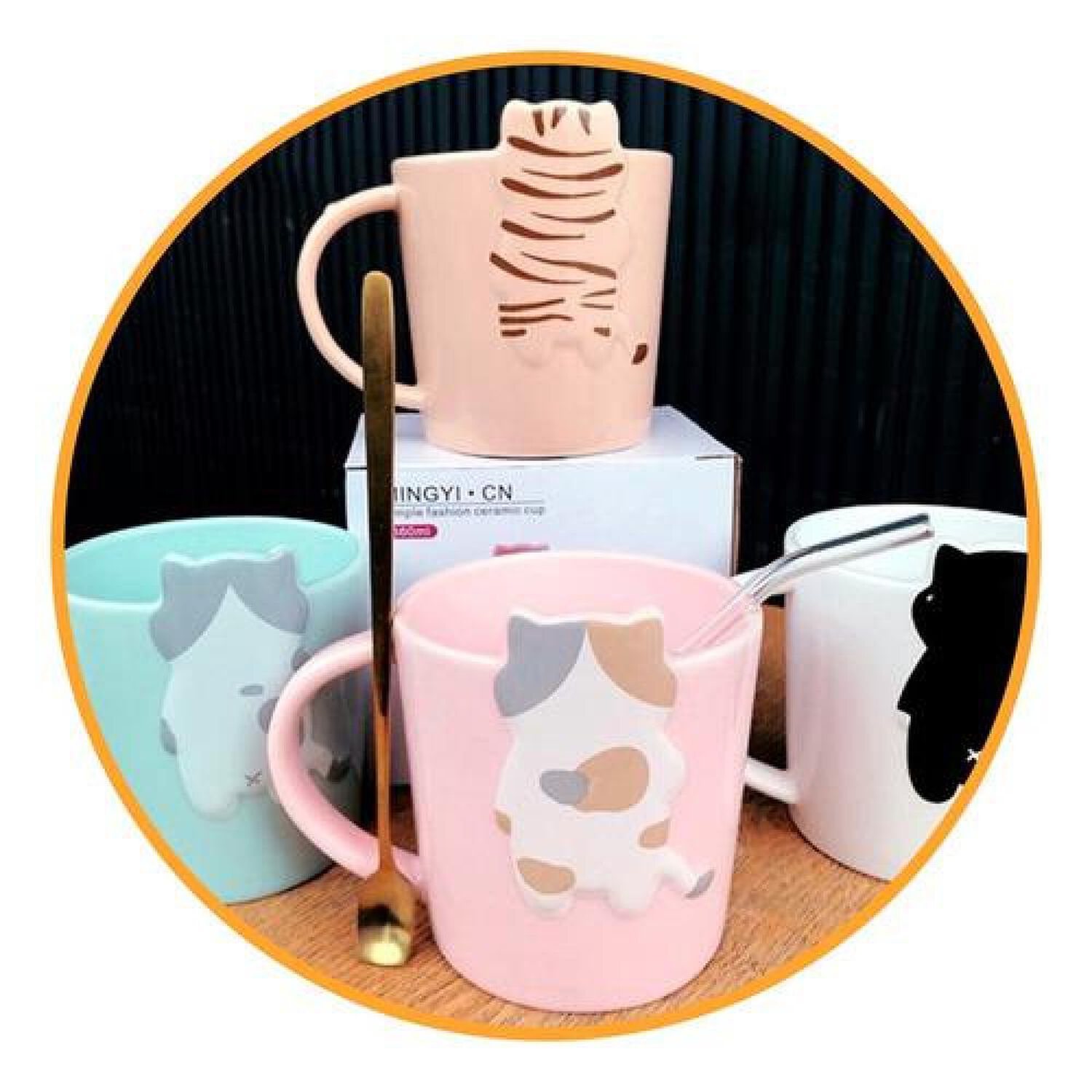 Taza Cer&aacute;mica Gatito Love Cat Kawaii image number 4.0
