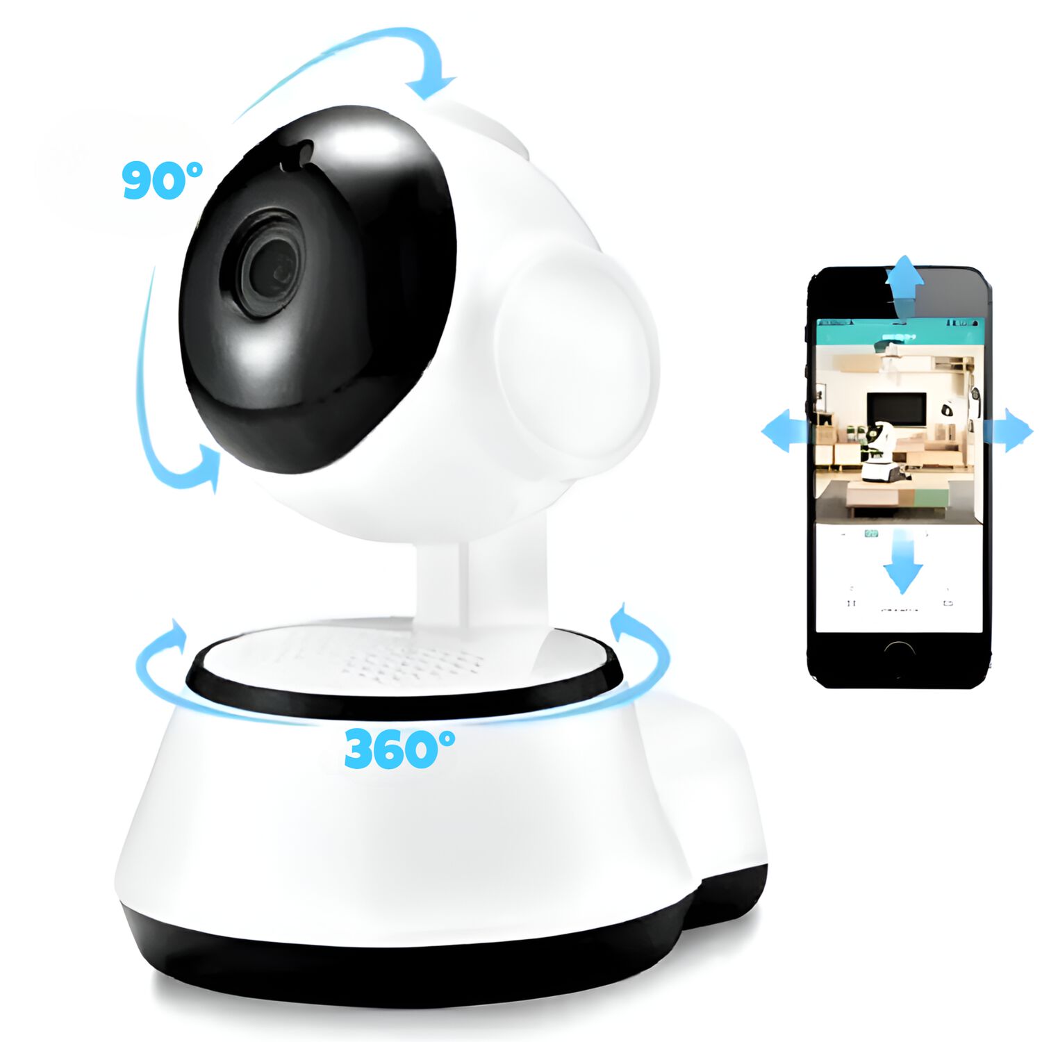 Camara Wifi Rotatoria 360&deg; Hd Robotica Ptz Interior W3860 image number 1.0